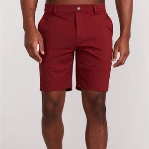 Classic Men's Flat Front Shorts Maroon